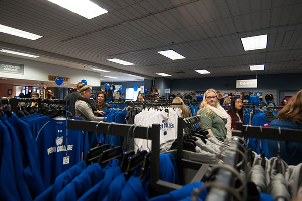 The College Store holds Sunday hours especially for Open House patrons.