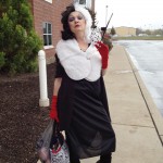 Capitol Eatery's Patti E. Durrwachter dresses for a dalmatian hunt à la Cruella de Vil.