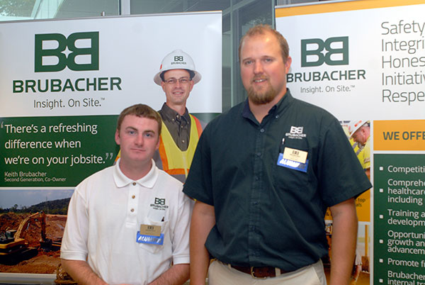 Brubacher Excavating Inc. brought along heavy construction equipment technology alums Charles K. Rossiter (2012), back for his first postgraduate Career Fair, and Bradley J. Cober Jr., from the Class of 2002.