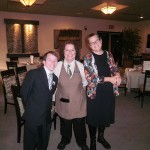 Amelia A. Seaton (right) and her Le Jeune Chef colleagues – Joseph M. Trainor, maitre d'hotel, and Susan L. Shannon from the restaurant waitstaff – inspire students in navigating the choppy waters of fine dining. 