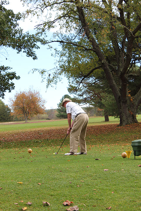 The most seasoned veteran at the alumni golf tournament: Ray Eck, a 1941 graduate of Williamsport Technical Institute