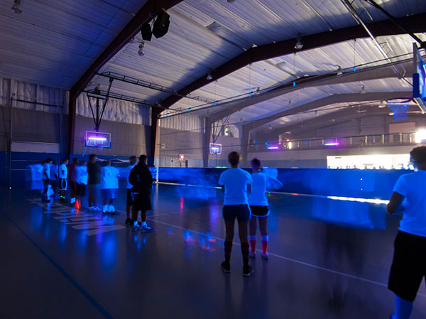 Black light turns the Field House into an eerie arena ...