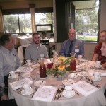 Dealers from H.O Penn-CAT engage in table topics with sponsored students from Penn College's diesel technology and on-site power generation majors.
