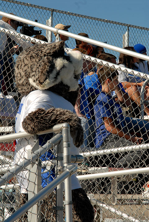 The women's soccer game, which ended in a 1-1 tie despite two overtime periods, was a paw-biter for the mascot.