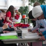 Walkers, runners and – thanks to bells that were handed out at registration – "jinglers" pledge their participation.