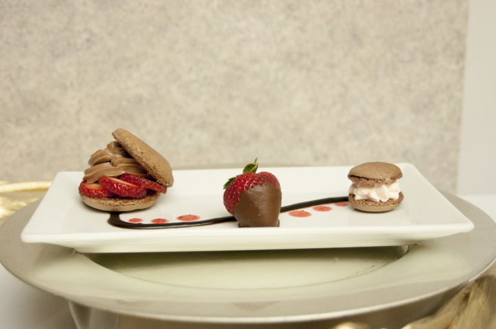 Chocolate strawberry macaroon by Nathan D. Strouse