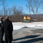U.S. Rep. Tom Marino, left, views a realistic training prop at ETEC with David C. Pistner, the college’s director of energy initiatives.