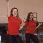 Dance Team members Kacie Smith (left) and Chelsea Zimmerman