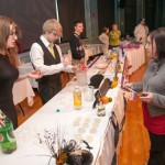 Ashley Forestal, a graduate intern at the Counseling Center (right), judges the "Bourbon Street Bruiser" concocted by culinary arts and systems major Colleen S. Masteller, of Williamsport, and John A. Keefer, a culinary arts technology student from Bath.