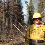 Angela M. Poleto, ’11, is among six Tiadaghton State Forest specialists – and two Penn College forest technology alumni – who helped contain the Stuart Creek 2 wildfire.