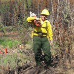 The call to battle fire in Alaska was the first out-of-state assignment for Samuel J. Raisch, ’10, a Tiadaghton State Forest specialist. 