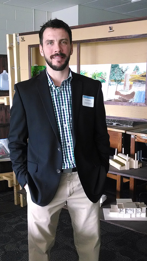 David R. Bailey, a 2000 graduate in architectural technology, comes back to Penn College as an alumni volunteer.
