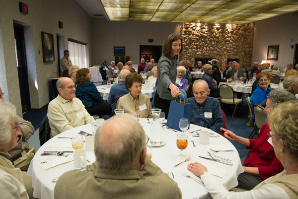 Shaner recognizes Albert Kraemer ('49, neon fabrication) as the earliest alum in attendance ...