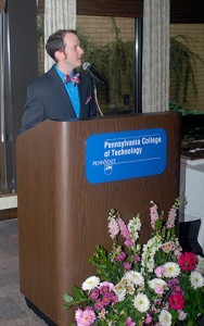 The evening's emcee: Bradley M. Webb, director of student affairs administration