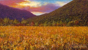 "The Gap" is one of Martin's "Before" oil paintings. It was inspired by rural northcentral Pennsylvania.