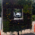 Floral and functional, a "living wall" graces the north side of the Bush Campus Center.