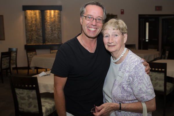 While in the college's fine dining restaurant, Vivian Moon is delighted to run into an employee she hired during her 1978-88 tenure as associate professor of food services and dietetics: Craig A. Cian, associate professor of hospitality management/culinary arts.