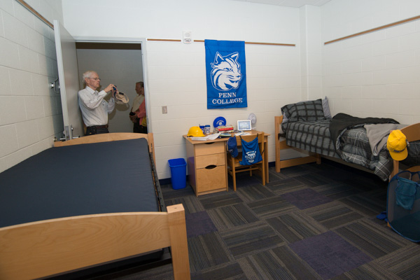 Feddersen snaps a shot of a room in Dauphin Hall ... 