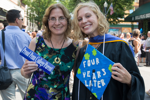 Shannon L. Abercrombie, a graduate in applied health studies: occupational therapy assistant concentration (she earned an associate degree in occupational therapy assistant last year) from South Yarmouth, Massachusetts, celebrates with her mother. 