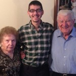 Klimek shares a close bond with his grandparents, Genevieve and Andrew.