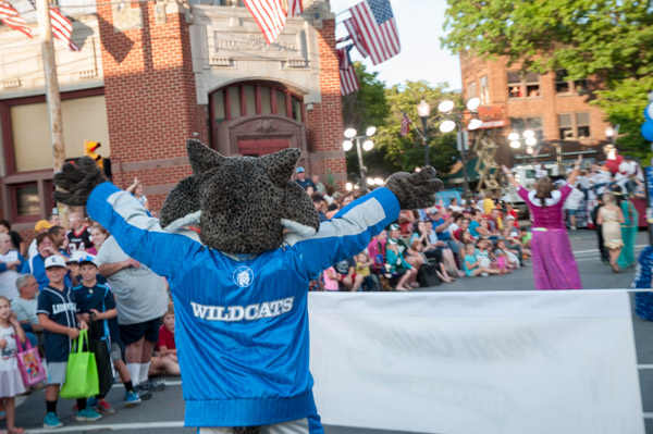 The Wildcat makes a grand entry into the downtown.