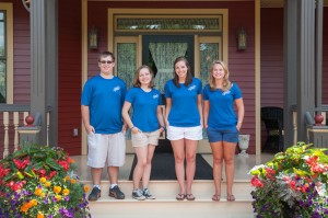 This year's off-campus living and commuter services student staff (from left): Todd D. Robatin, Morgan N. Keyser, Sarah Boyer and Lauren J. Crouse.