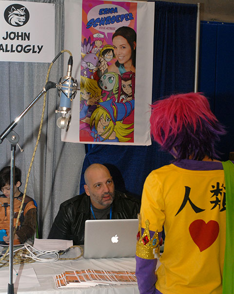 Repeat presenter John Gallogly, who introduces his audience to career opportunities in the voice-over field, talks with a 