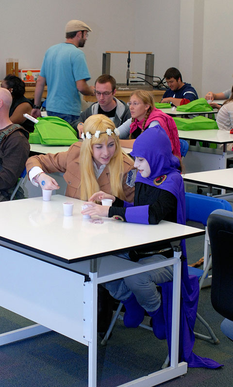 ... that included literal hands-on instruction as participants made casts of their fingers.