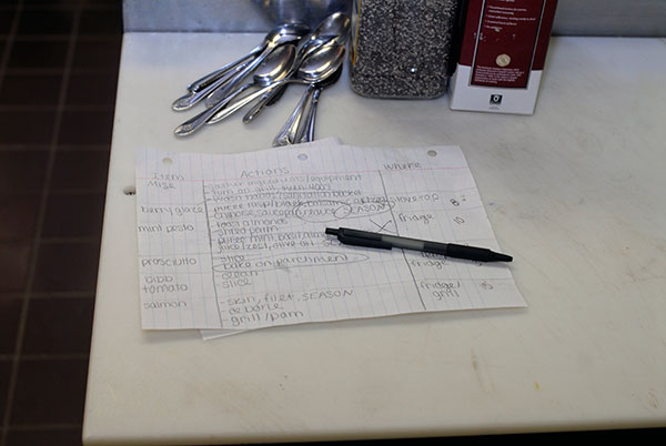 As the clock ticks down, a student's checklist keeps her on task and on time.