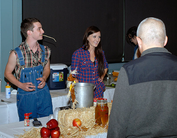 With props and personality to spare, Cody M. Yonkin and Shelby K. Roche harvest smiles (and a first-place finish in public voting) with a seasonal Midnight Hay Ride blend of apple cider, cinnamon and caramel. Roche is a hospitality management student from Dalton and Yonkin, of South Williamsport, is a culinary arts technology major.