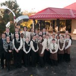 The staff of Le Jeune Chef Restaurant stands ready to serve ...