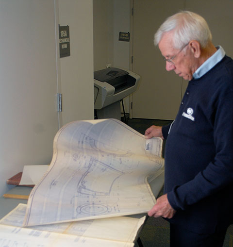 A frequent volunteer at college events, retired engineering drafting faculty member Chalmer Van Horn again shares his day – and meticulously hand-drawn student projects from his personal collection.