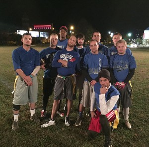 Penn College's extramural flag football team ventures onto Lycoming College turf for a hard-fought contest.