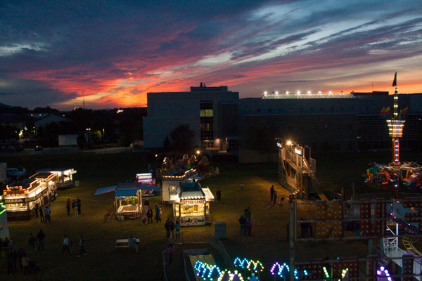 The sun sets on another carnival day … and on another Homecoming weekend.