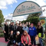 The group gathers outside The Children's Garden at Hershey with Alyssa B. Richner (right), who graduated in 2010 with a degree in ornamental horticulture: landscape technology emphasis.