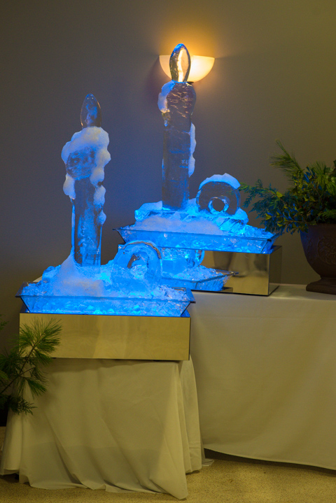 Blue-lighted ice candles lend their frosty glow to the KDR.