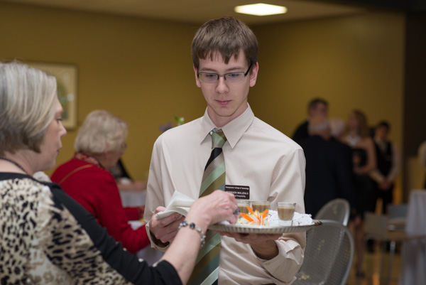 Stephen W. Malizia II, a culinary arts technology student from Montoursville, is steady of hand and eye.