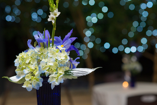 From table vases to the lights, the Keystone Dining Room is dappled in Wildcat blue.