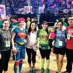 Penn College's student THON contingent included (from left) MacKenzie L. Martin, of Thompsontown; dancers Stephanie C. Myers and Sarah M. Luprek; campus chair Emma J. Sutterlin, of State College, holding Zoey Witmer, daughter of Katelyn A. Keefer, of Northumberland; Brianna M. Young, of Fayetteville, N.C.; and James S. Alger, of Campbelltown.