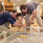 Anthony J. DiBucci (left) starts work March 31 with building construction instructor Glenn R. Luse.