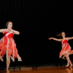 A lyrical duet to "Love Me Like You Do" is performed by (from left) Amber R. Fleming, a pre-nursing student from Williamsport, and Alexandra M. Lehman, also of Williamsport, studying business management.