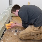 Brett D. Aldinger wields a sponge for a cleaner look.