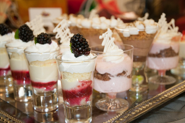 An attractive line-up of desserts awaits scholarship donors and recipients.