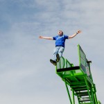Keith A. Miller, of Clarence, a legal assistant-paralegal student, surrenders to the long drop.