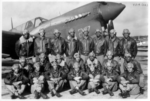 Eugene Richardson, at left rear in this file photo of the Tuskegee Airmen, will deliver a free public lecture at Penn College at 3:30 p.m. Tuesday, April 7.
