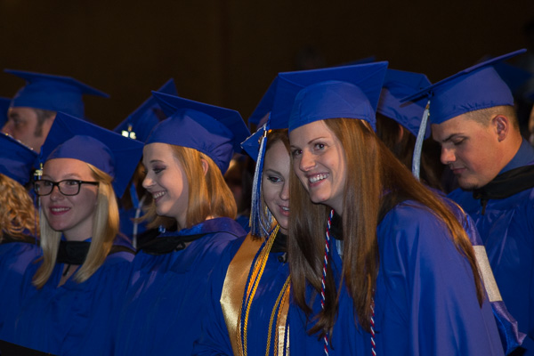 Associate degree candidates set a festive tone.