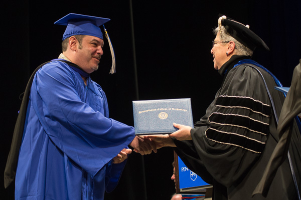 Hard work and persistence pay off for Thomas H. Bressler, a food and hospitality management major from Williamsport.