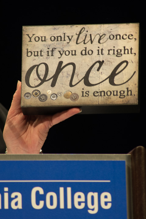 The president shares a favorite quote from Mae West, undeniable wisdom from an unlikely source.