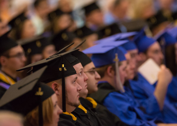 Eyes front as students look back on their college years