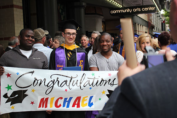 ... before being greeted with more friendly signage.